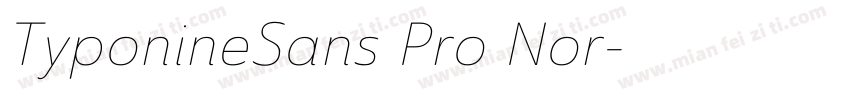 TyponineSans Pro Nor字体转换